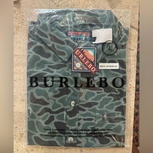 NWT - Burlebo Outdoors - Performance Button Down Shirt - Retro Duck Camo